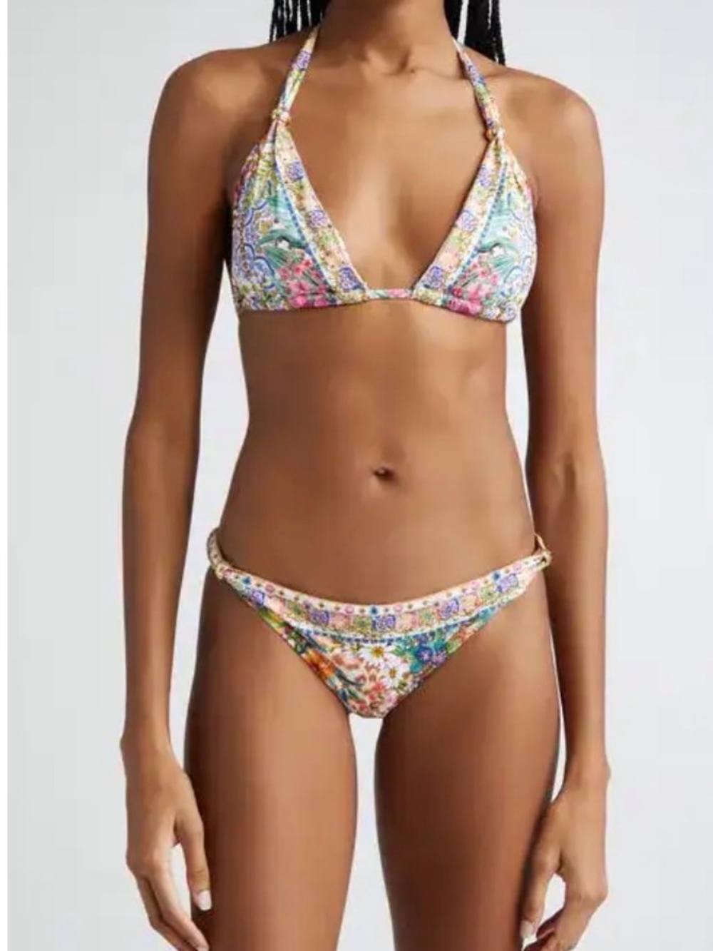 NWT Camilla ball beaded triangle two piece bikini - reversible - Size XS
